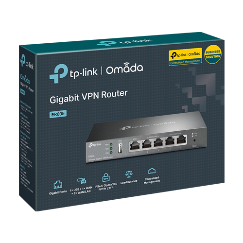 Router VPN Gigabit 1 x RJ45 WAN, 2 x RJ45 LAN/WAN, 2 x RJ45 LAN, 1 x USB - TP-Link Omada
