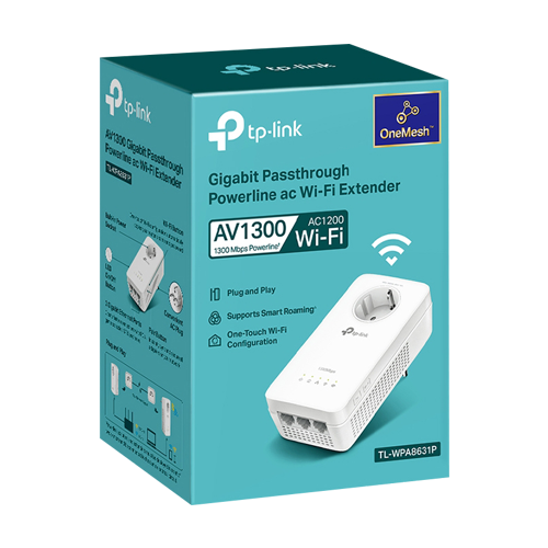 Powerline AV1300, Wi-Fi 5, AC1200 Dual-Band, 3 x RJ45 Gigabit - TP-Link