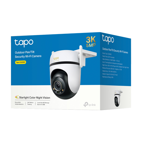 Camera IP Smart Wi-Fi, 5MP, Pan&Tilt, 1 x RJ45 100M, Audio bidirectional, Alarma - TP-Link Tapo