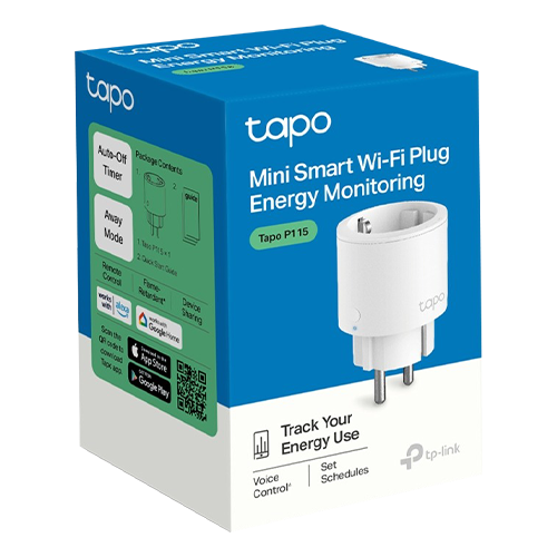 Priza inteligenta TP-LINK Tapo P115,(1 bucata) Wi-Fi, 3680W, 16A - TP-LINK