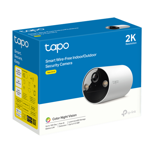 Camera IP Smart Wi-Fi, 3MP, Baterie reincarcabila, Audio bidirectional, Alarma - TP-Link Tapo