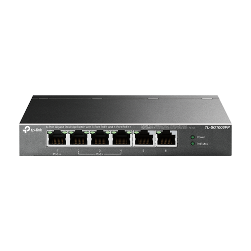 Switch 1 x RJ45 1G PoE++, 3 x RJ45 1G PoE+, 2 x RJ45 Gigabit, Buget PoE 64W, Unmanaged - TP-Link