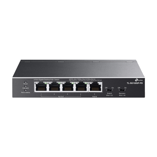 Switch 4 x RJ45 Gigabit PoE Out, 1 x RJ45 Gigabit PoE In, Unmanaged - TP-Link