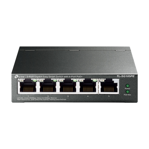 Switch 4 x RJ45 Gigabit PoE, 1 x RJ45 Gigabit, Buget PoE 65W, Easy Smart Managed - TP-Link