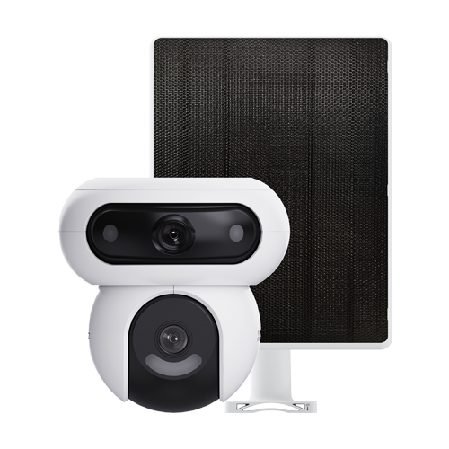 Camera IP PT Dual-Lens 4MP + panou solar 8W, Wi-Fi6, Baterie 10.400 mAh, Audio, IR 35M - EZVIZ	