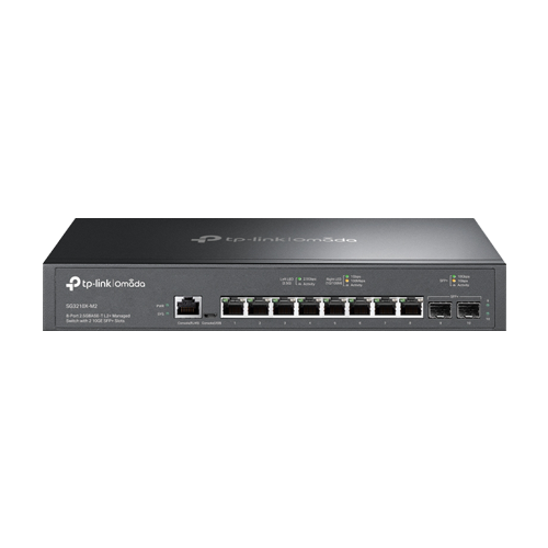 Switch 8 porturi RJ45 2.5G, 2 x SFP+ 10G, L2+ Management, 1U - TP-Link Omada