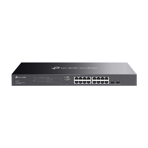 Switch 16 porturi RJ45 Gigabit PoE, 2 x SFP Gigabit, Buget PoE 150W, Management - TP-Link Omada