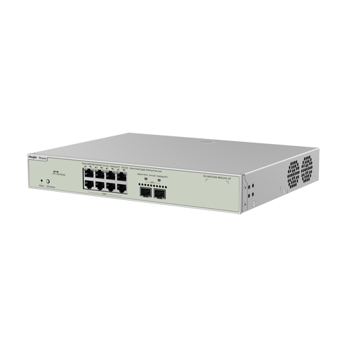 Switch 8 porturi RJ45 2.5G PoE++, 2 porturi SFP+ 10G, L3 Cloud Management - Ruijie