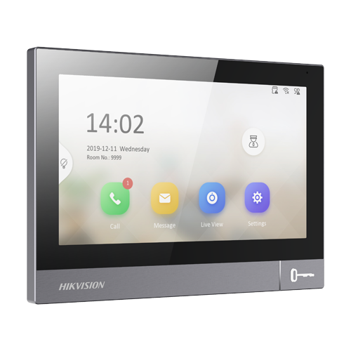 Monitor videointerfon TCP/IP, IPS LCD 7 inch touch screen, WiFi, PoE, Alarma IN - HIKVISION