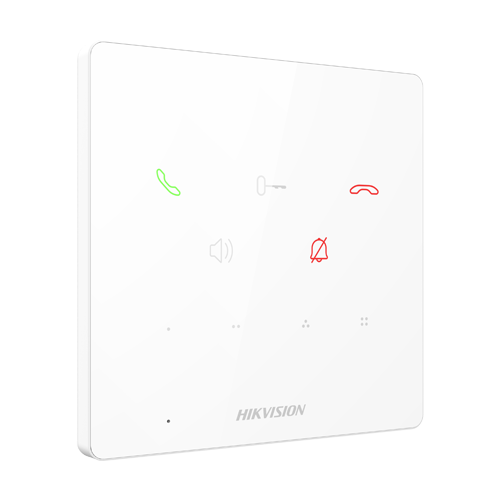 Post interior interfon TCP/IP, 9 butoane, PoE, ALB - HIKVISION