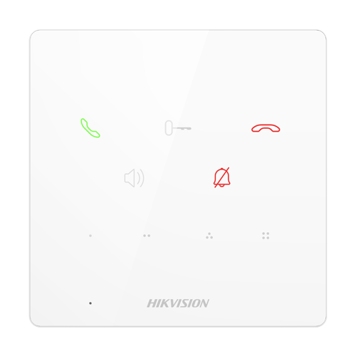 Post interior interfon TCP/IP, 9 butoane, PoE, ALB - HIKVISION