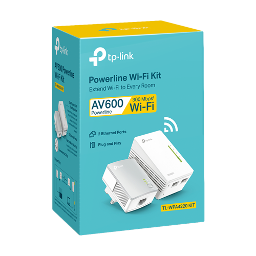 Kit Powerline AV600, Wi-Fi 4, N600 2.4GHz, 3 x RJ45 10/100 Mbps - TP-Link