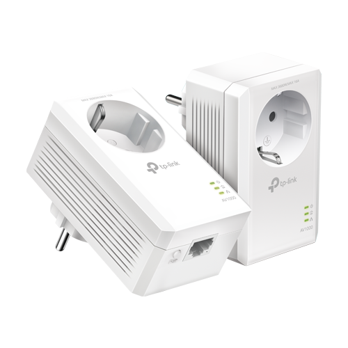 Kit Powerline AV1000, Passthrough, 1 x RJ45 Gigabit - TP-Link