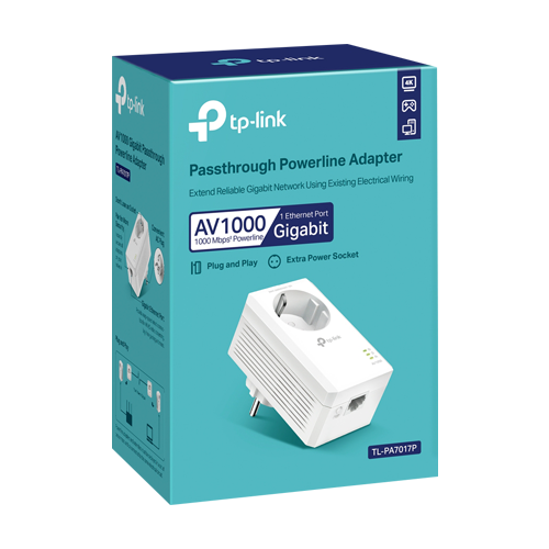 Powerline AV1000, Passthrough, 1 x RJ45 Gigabit - TP-Link