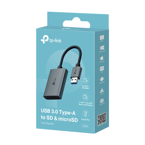 Cititor carduri UA430, USB-A 3.0 la SD/microSD - TP-Link