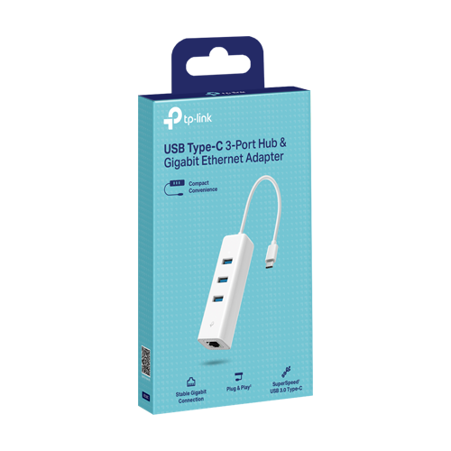 Adaptor USB Type-C la RJ45 Gigabit, 3 x USB 3.0 - TP-Link