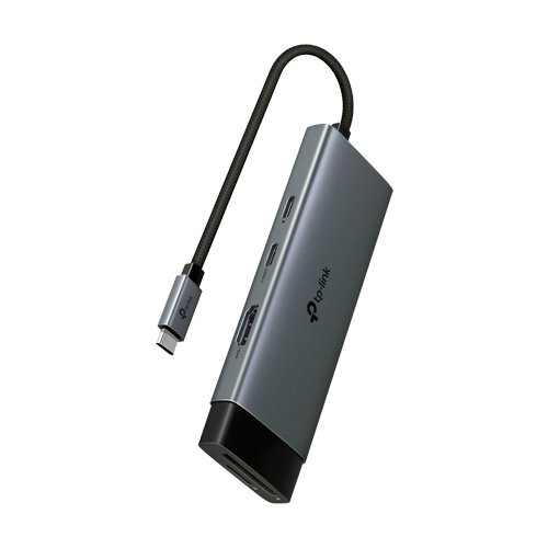 Hub USB-C 7-in-1, Power Delivery 100W, HDMI, Cititor carduri, Transfer date - TP-Link