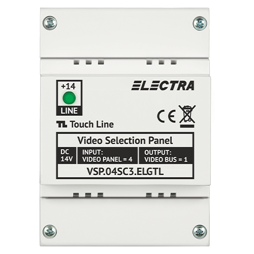 DOZA SELECTIE PANOURI VIDEO 4 INTRARI - conectori cu surub BUS IN/OUT 1/1, 4 iesiri - ELECTRA