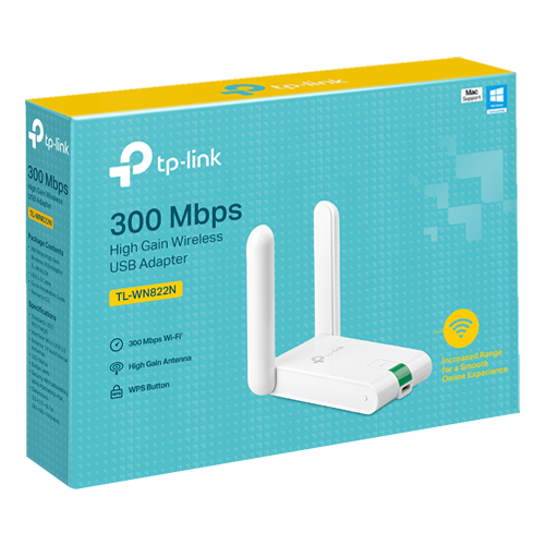 Adaptor USB Wireless, 300Mbps, mini USB 2.0 - TP-LINK	