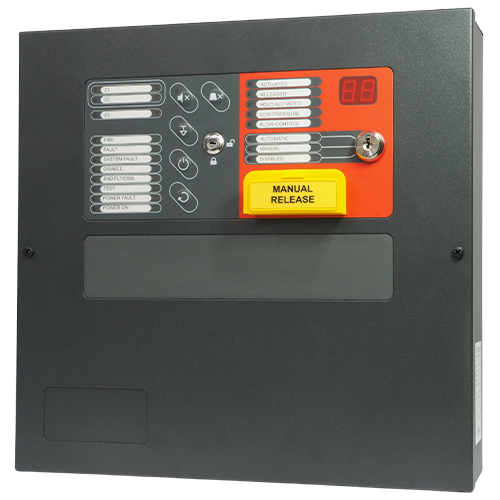 Centrala de stingere a incendiului Teletek IVY, 2/1 zone, LCD, EN54 - TELETEK