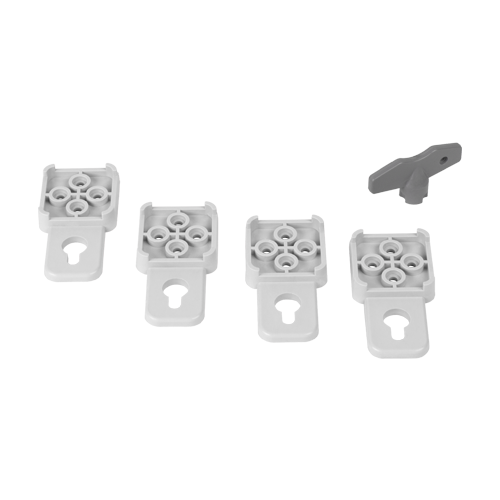 Cutie distributie IP67 din ABS gri, usa transparenta, placa metalica, 200x300x130 mm