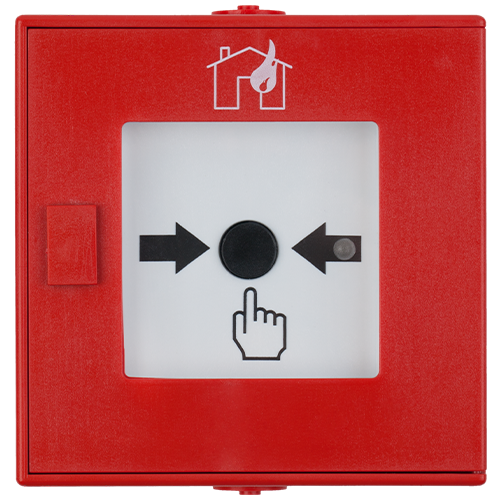 Buton adresabil de alarmare incendiu de interior, din metal,clasa B, cu izolator incorporat, certified EN54-11/ 17 - TELETEK