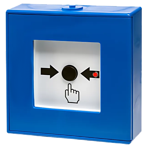 Buton adresabil de alarmare incendiu de interior, clasa B, cu izolator incorporat, EN54-11/ 17 - TELETEK	