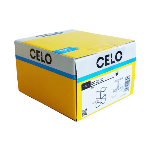 Clema fixare tub pe grinda Ø19-24 MM, grosime grinda 1-4 MM CC (100 buc.) - CELO