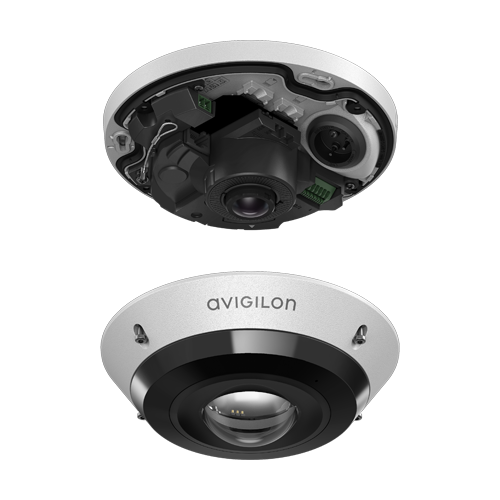 Camera IP H6A Fisheye, 8MP, lentila 1.4 mm, wide 360°, IR 17m, Analiza video, IP67 - Avigilon