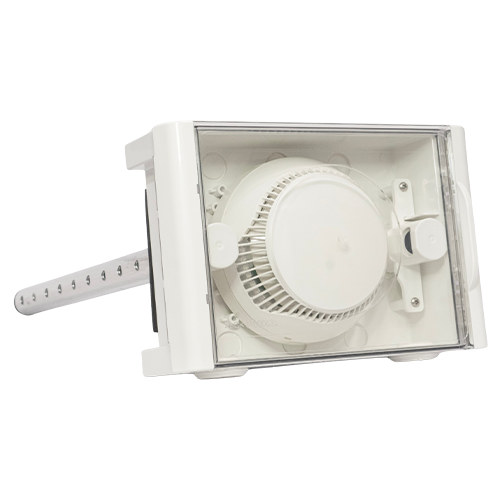 Carcasa pentru detector fum cu tubulatura, compatibila cu SensoIRIS B124 si SensoMAG B24 - TELETEK