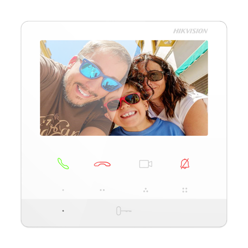  Monitor videointerfon TCP/IP, TFT LCD 4.3 inch 9 butoane, PoE, Alb - HIKVISION