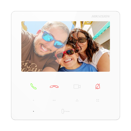  Monitor videointerfon TCP/IP, TFT LCD 4.3 inch touch screen 9 butoane, PoE, WiFi, Alb - HIKVISION