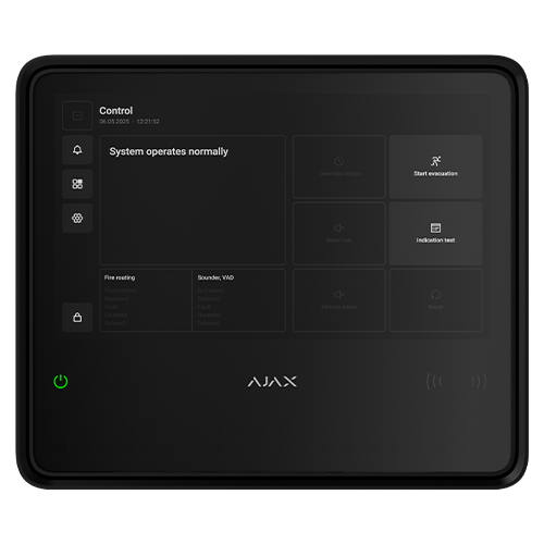 Centrala detectie incendiu wireless Fire Hub, negru - AJAX