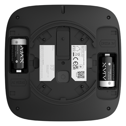 Detector de fum wireless cu sirena FireProtect, negru - AJAX