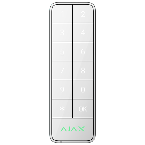 Tastatura Superior Keypad Outdoor, Fibra alb- AJAX