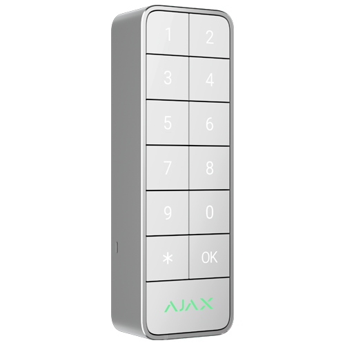Tastatura Superior Keypad Outdoor, Fibra alb- AJAX