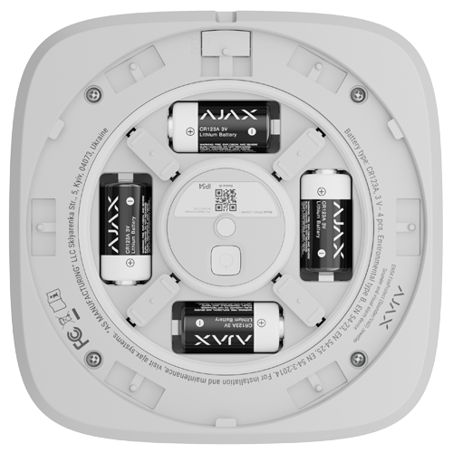 Sirena cu flash FireProtect VAD, alb - AJAX