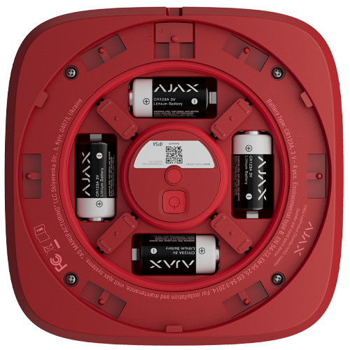 Sirena cu flash FireProtect VAD, rosu - AJAX