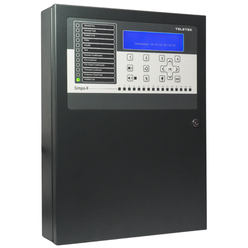 Centrala detectie incendiu adresabila cu 1 bucla, extensibila la 2 bucle, 48 zone - TELETEK