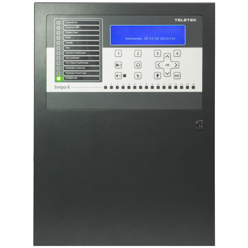 Centrala detectie incendiu adresabila cu 1 bucla, extensibila la 2 bucle, 48 zone - TELETEK