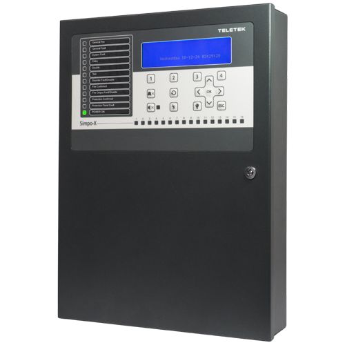 Centrala detectie incendiu adresabila cu 1 bucla, extensibila la 2 bucle, 48 zone - TELETEK