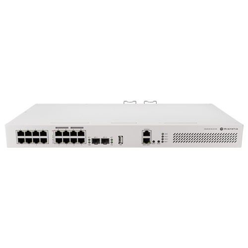 Switch 8 x RJ45 Gigabit PoE af/at, 10 x RJ45 Gigabit, 2 x SFP+ 10G, NAND, 1U - MikroTik