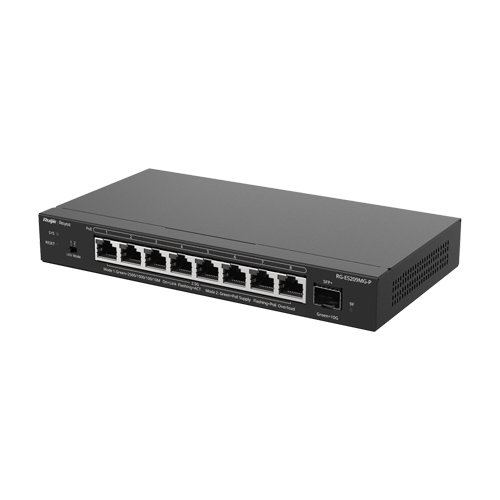 Switch 8 porturi PoE+ RJ45 2.5G, 1 x SFP+ 10G, L2 Cloud Management - Ruijie