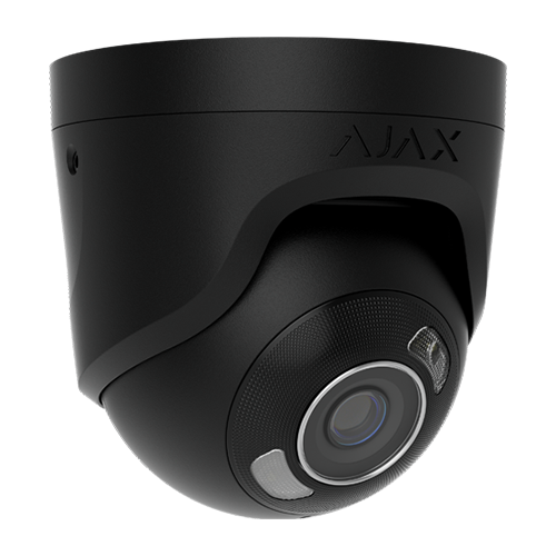 Camera turret IP 8.0MP, lentila 2.8 mm, IR 50m, WL 50m, PoE, negru - AJAX