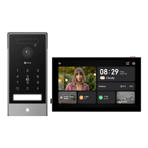  Videointerfon 4K, recunoastere faciala, scanare biometrica a palmei, monitor 8