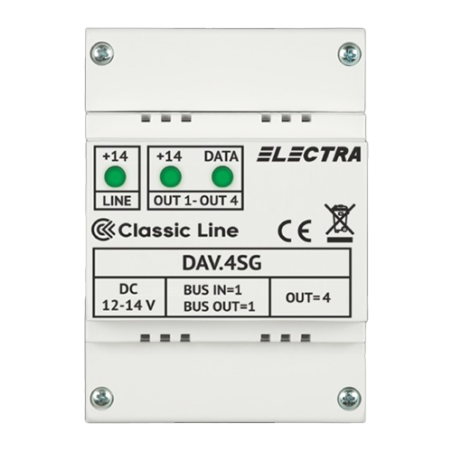 Doza derivatie video DAV.4SG Classic 4 iesiri - ELECTRA