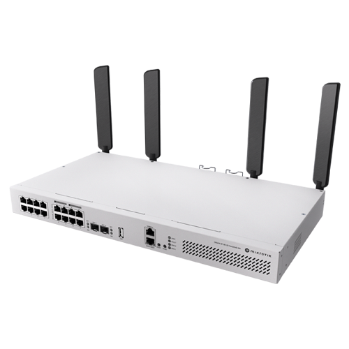 Switch L3, Wi-Fi 6 Dual-Band, 8 x RJ45 1G PoE, 8 x RJ45 1G, 2 x SFP+ 10G, 2 x AC, 1U - MikroTik
