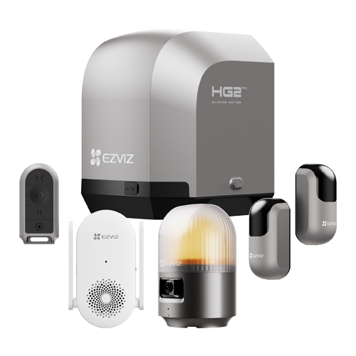  Kit automatizare poarta culisanta 600Kg/8m, Wi-Fi, camera rezolutie 2K, alarma, sirena - EZVIZ