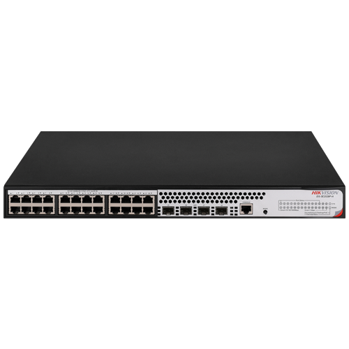 Switch L2+, 24 x RJ45 1G PoE 802.3af/at, 4 x SFP 1G, Management, 1U - HIKVISION
