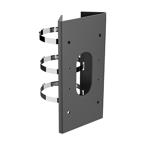 Adaptor montaj stalp pentru camere si doze, Black - HIKVISION